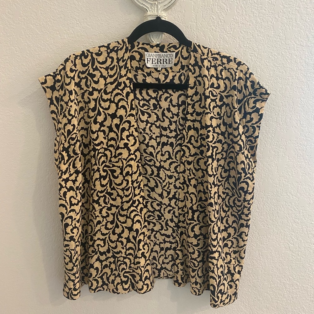 Gianfranco Ferre Silk Open Top Jacket